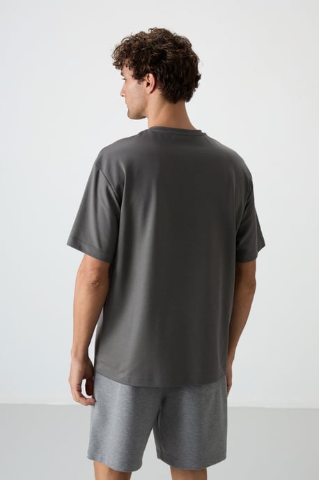 Übergröße Bedrucktes Rundhals-T-Shirt - Image 5