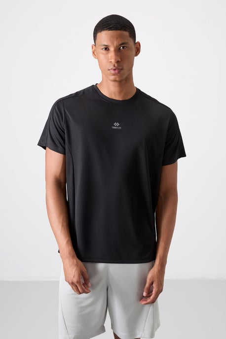Herren Unifarbenes Rundhals-T-Shirt mit kurzen Ärmeln - Image 1