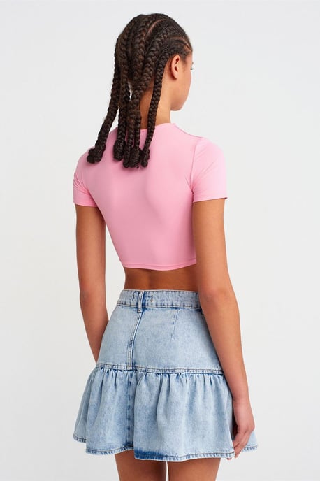 Damen Slim Fit Crop T-Shirt - Image 2