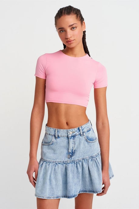 Damen Slim Fit Crop T-Shirt - Image 3