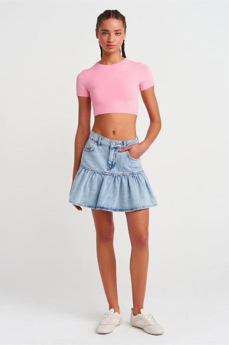 Damen Slim Fit Crop T-Shirt - Image 4
