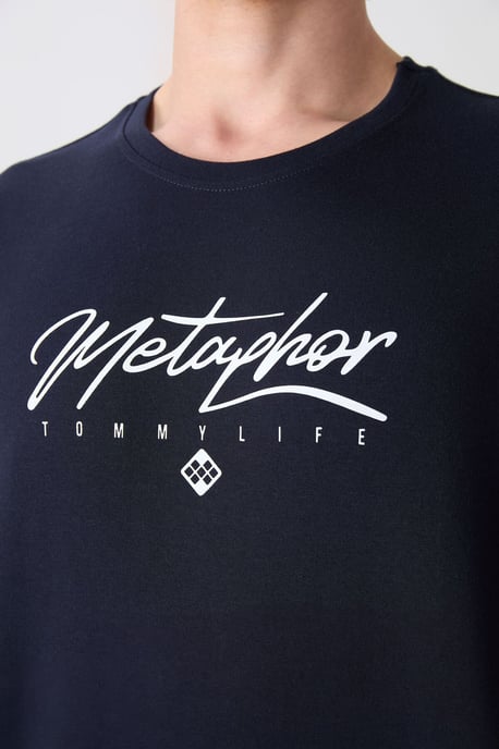Übergröße Bedrucktes Rundhals-T-Shirt - Image 3