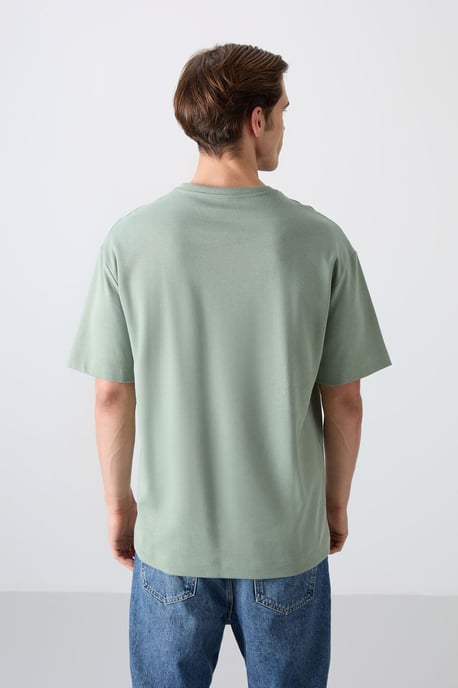 Übergröße Bedrucktes Rundhals-T-Shirt - Image 5