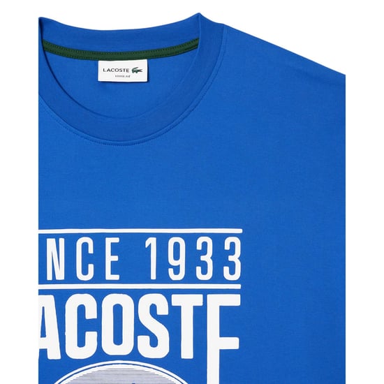Lacoste - T-Shirt für Herren, Dicke Baumwolle (Blau) - Image 3