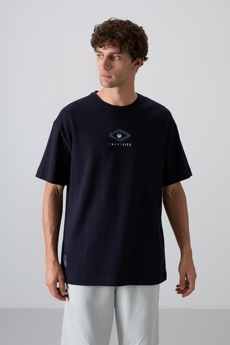 Übergröße Baumwoll-Mischung Logo T-Shirt - Image 5