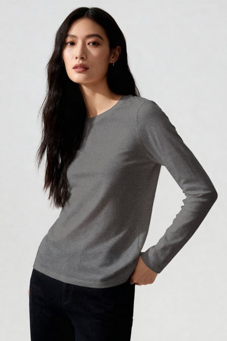 Damen Langarmshirt mit Rundhalsausschnitt - Image 4