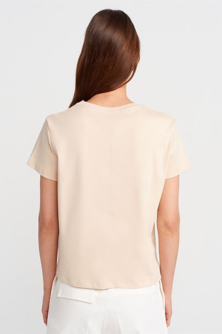 Damen Baumwoll-Ripp T-Shirt mit Rundhalsausschnitt - Image 2