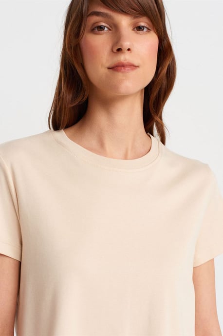 Damen Baumwoll-Ripp T-Shirt mit Rundhalsausschnitt - Image 3