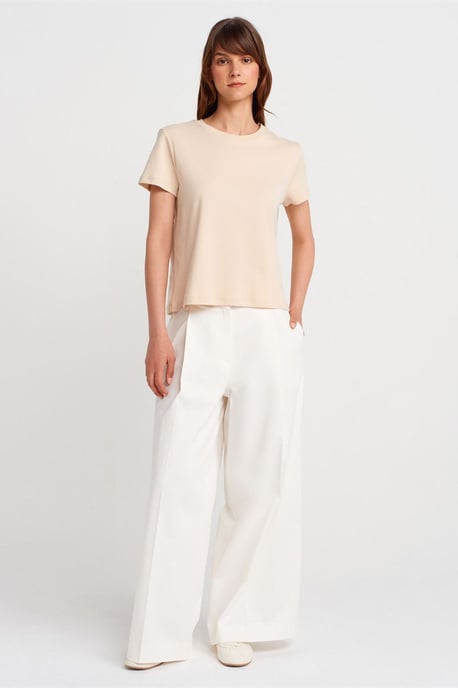 Damen Baumwoll-Ripp T-Shirt mit Rundhalsausschnitt - Image 4