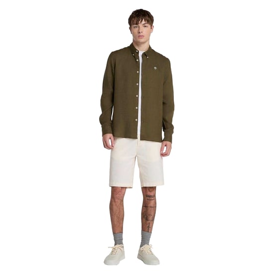 Timberland - Hemd für Herren, Leinen, leger (Blattgrün) - Image 1