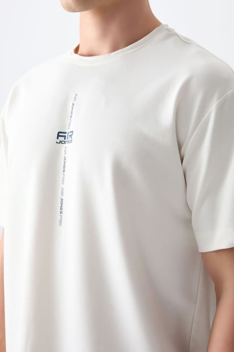 Übergröße Bedrucktes Rundhals-T-Shirt - Image 3