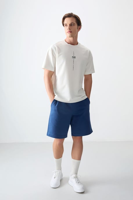 Übergröße Bedrucktes Rundhals-T-Shirt - Image 4