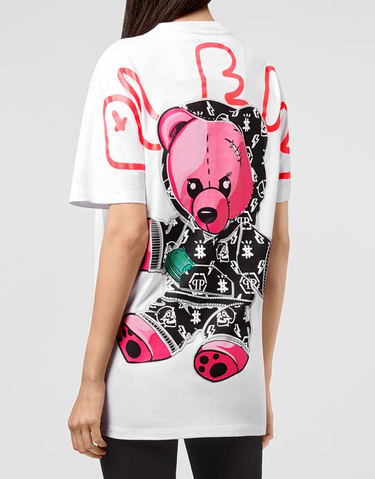T-Shirt Round Neck Ss Print Teddy Bear - Image 5