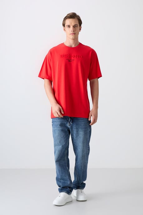 Übergroßes Baumwoll-Polyester Logo T-Shirt - Image 2