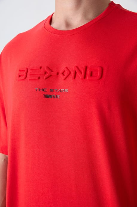 Übergroßes Baumwoll-Polyester Logo T-Shirt - Image 3