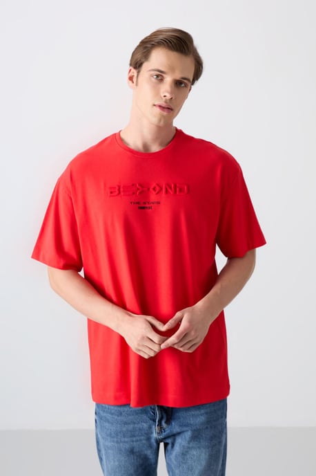 Übergroßes Baumwoll-Polyester Logo T-Shirt - Image 4
