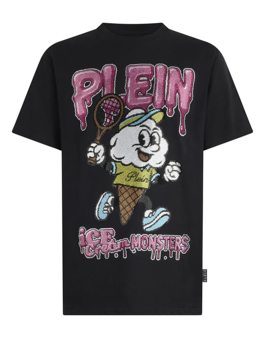 Round Neck T-Shirt Tennis Ice Cream - Image 1