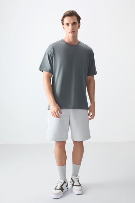 Übergroßes Baumwoll-Crewneck-T-Shirt - Image 3