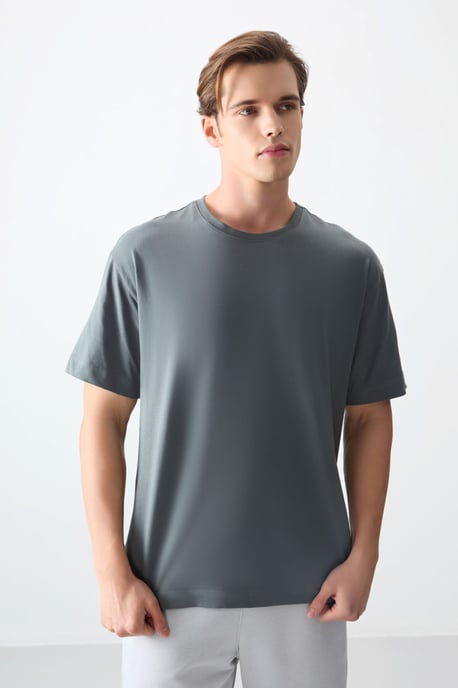 Übergroßes Baumwoll-Crewneck-T-Shirt - Image 5