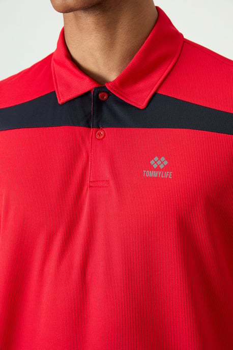 Herren Farbblockiertes Polo-Shirt - Image 3