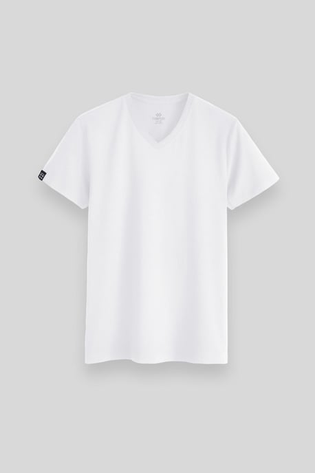 Herren V-Ausschnitt Kurzarm T-Shirt - Image 1