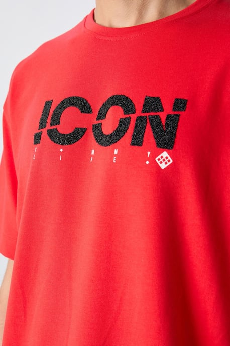 Übergroßes Logo-Print Rundhals-T-Shirt - Image 3