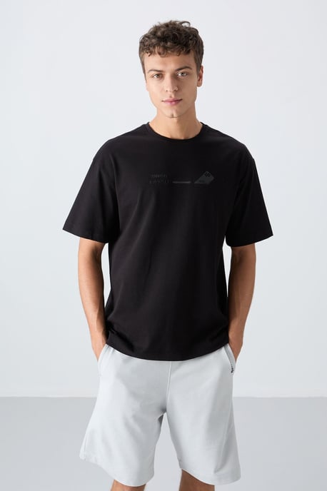Übergrößen Baumwoll-Polyester Rundhalsausschnitt T-Shirt - Image 1