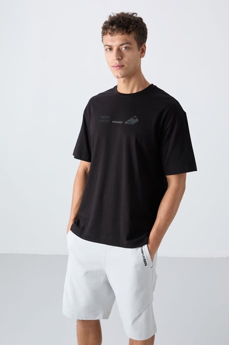 Übergrößen Baumwoll-Polyester Rundhalsausschnitt T-Shirt - Image 4
