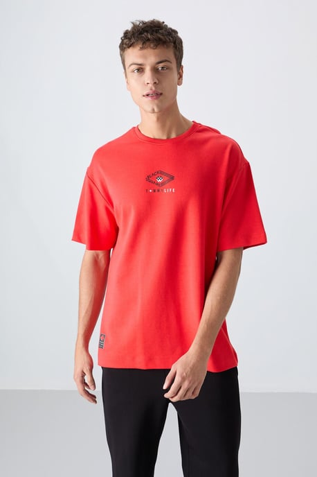 Übergröße Baumwoll-Mischung Logo T-Shirt - Image 1