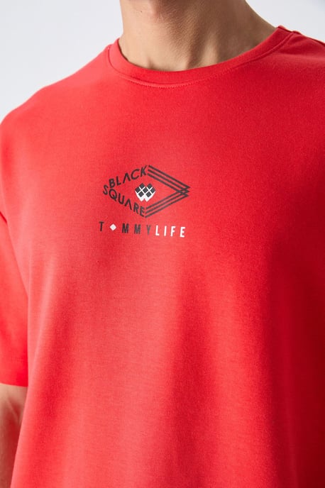 Übergröße Baumwoll-Mischung Logo T-Shirt - Image 2