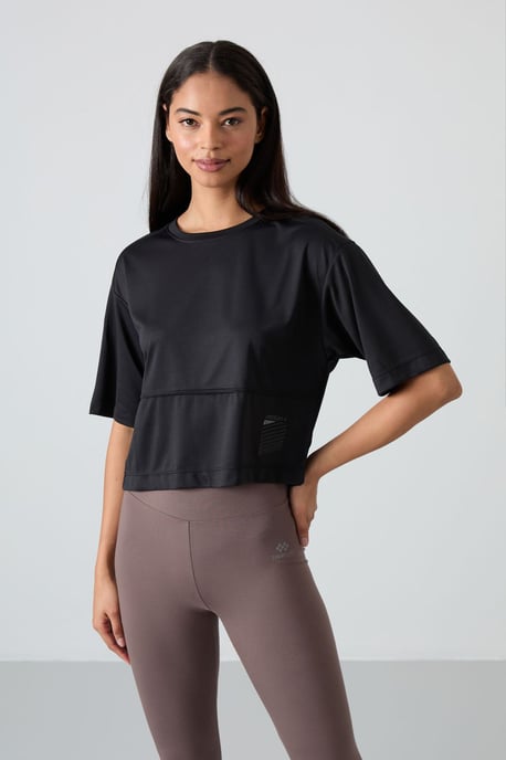 Übergroßes Polyester Crew-Neck T-Shirt mit Tasche - Image 2