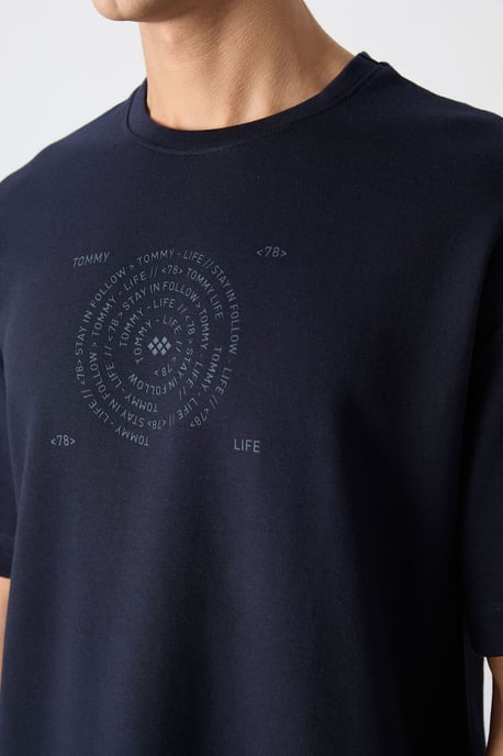 Oversized Baumwollmischung Rundhals-T-Shirt - Image 3