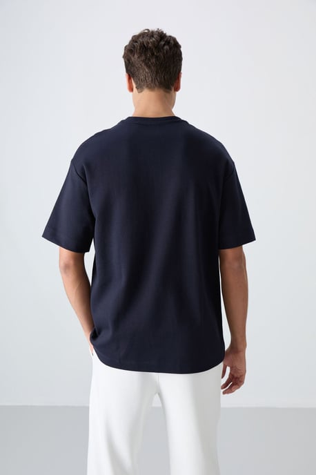 Oversized Baumwollmischung Rundhals-T-Shirt - Image 5