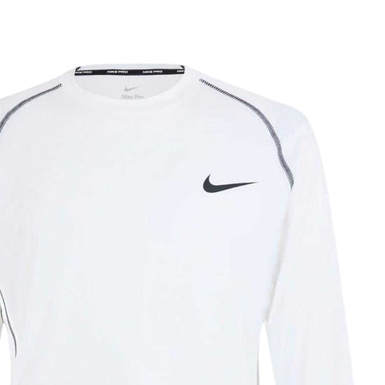 Nike - "Pro" Base Layer Oberteil für Herren, Schmal, Raglanärmel (Weiß) - Image 3