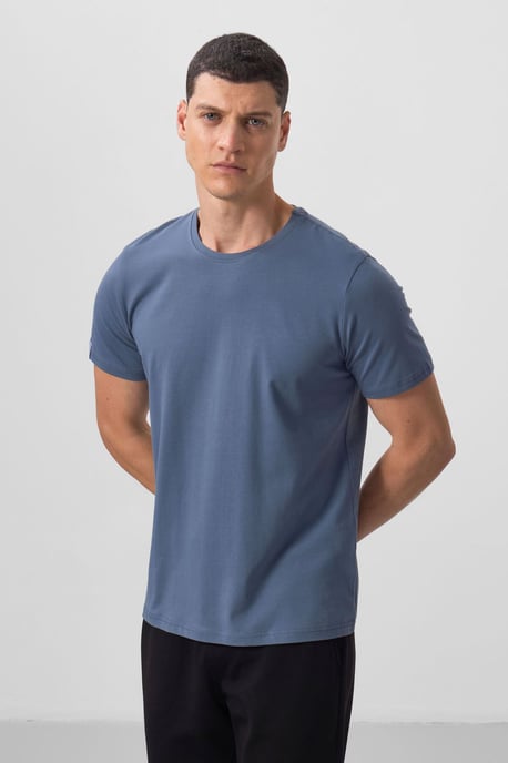 Herren Baumwoll-Elasthan Rundhals T-Shirt - Image 5
