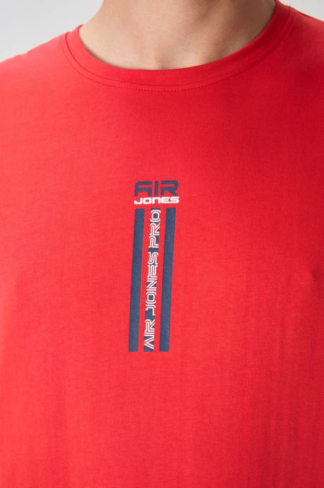 Übergröße Baumwoll Rundhalsausschnitt Bedrucktes T-Shirt - Image 2
