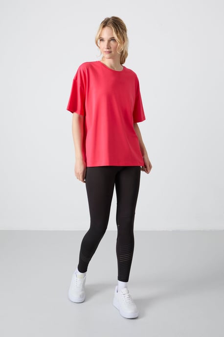 Oversized Baumwoll-Modal Rundhals-T-Shirt - Image 5