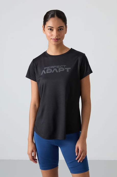 Bedrucktes Polyester Rundhals-T-Shirt - Image 1
