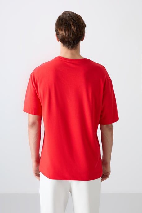 Übergroßes bedrucktes Baumwollmischung T-Shirt - Image 5