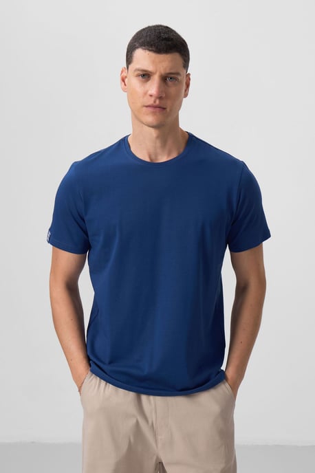 Herren Baumwoll-Elasthan Rundhals T-Shirt - Image 1