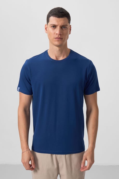 Herren Baumwoll-Elasthan Rundhals T-Shirt - Image 5