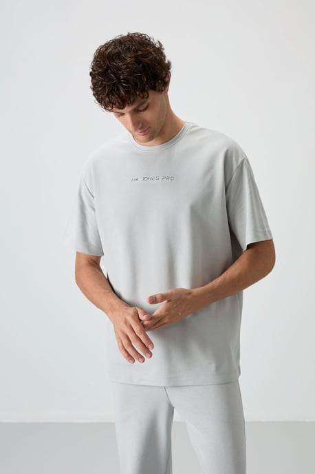 Übergröße Bedrucktes Rundhals-T-Shirt - Image 4