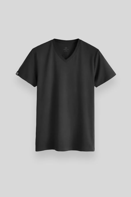 Herren V-Ausschnitt Kurzarm T-Shirt - Image 1