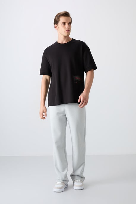 Übergrößen-Cotton-Mix Rundhals-T-Shirt - Image 2