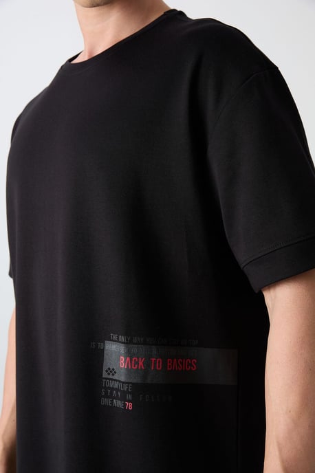Übergrößen-Cotton-Mix Rundhals-T-Shirt - Image 3