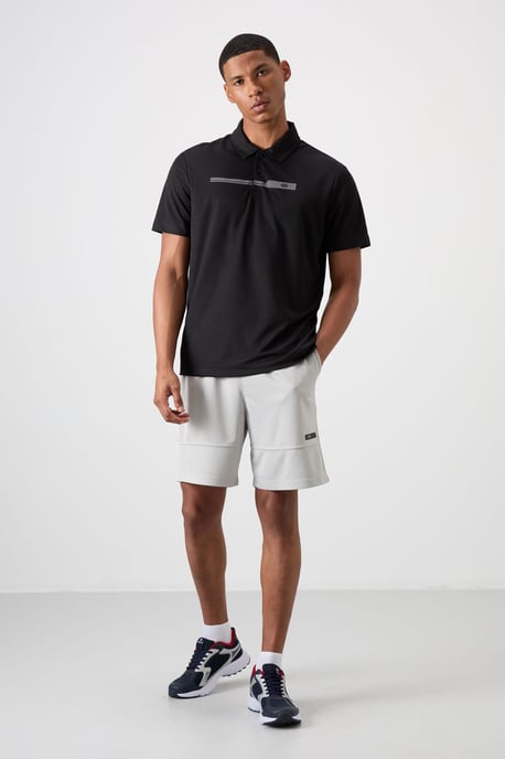 Herren Polo Kragen Knopf T-Shirt - Image 4