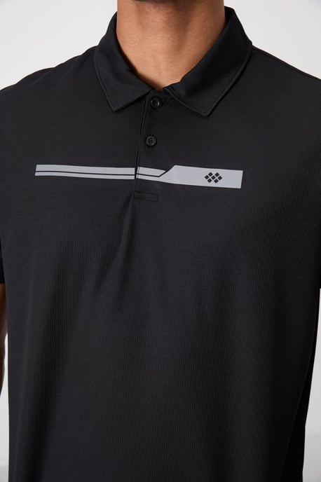Herren Polo Kragen Knopf T-Shirt - Image 5