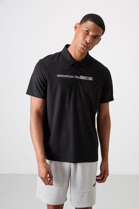 Herren Polo Kragen Knopf T-Shirt - Image 6
