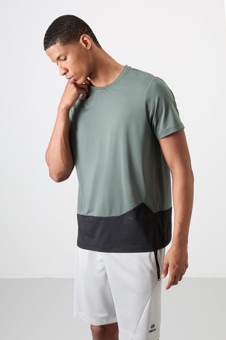 Farbblockiertes Rundhalsausschnitt T-Shirt - Image 4