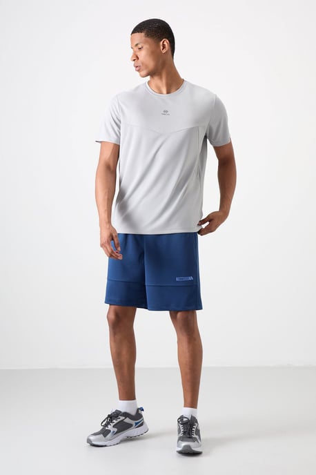 Herren Unifarbenes Polyester Rundhals-T-Shirt - Image 4